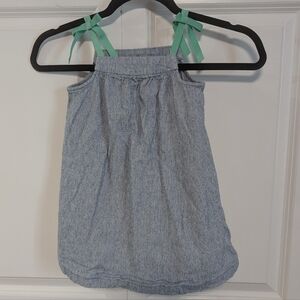Hanna Andersson Blue and Green Camisole Sleeveless Top